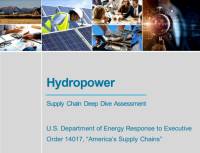 О результатах углубленной оценки цепи поставок оборудования для гидроэнергетики США