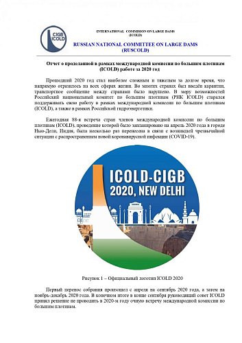 Отчёт РНК ICOLD за 2020 год