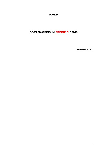 Bul. 152. Cost savings in specific dams