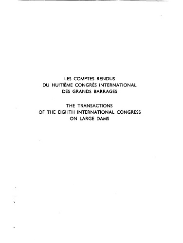 The transactions of the 8th international congress on large dams. Vol. 2.