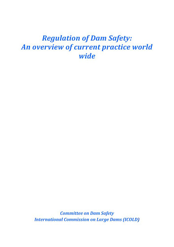 B167-preprint. Regulation of Dam Safety: An overview of current practice world wide