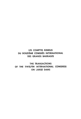 The transactions of the 12th international congress on large dams. Vol. 5.