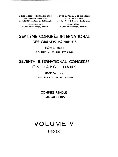 The transactions of the 7th international congress on large dams. Vol. 5.