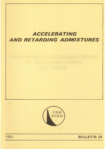Bul. 24. Accelerating and retarding admixtures