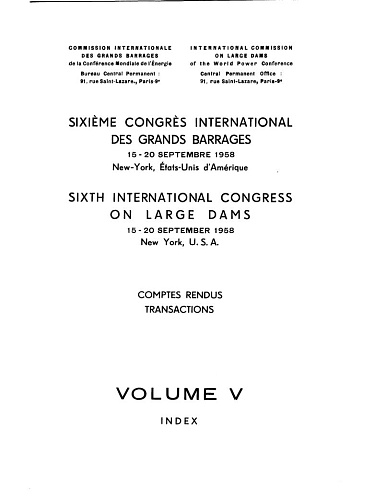 The transactions of the 6th international congress on large dams. Vol.5