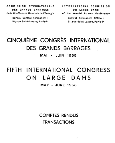 The transactions of the 5th international congress on large dams. Vol. 2.