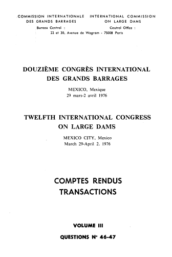 The transactions of the 12th international congress on large dams. Vol. 3.