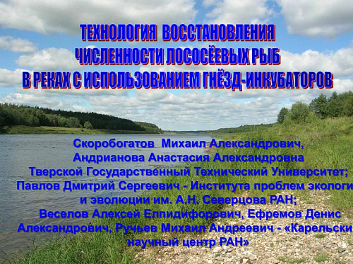 Технологии восстановления численности лососевых рыб в реках с использованием гнезд-инкубаторов