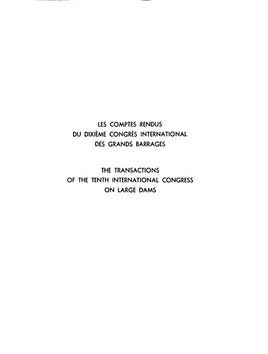 The transactions of the 10th international congress on large dams. Vol. 6.