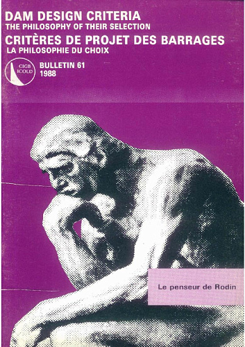 Bul. 61. Dam design criteria - Philosophy of choice